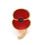 Gold Poppy Flower Brooch