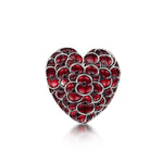 Poppy Flower Brooch with Heart Trim