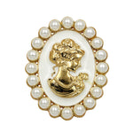 Purity Pearls Cameo Brooch
