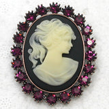 Black & White Cameo Brooch