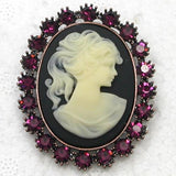 Black & White Cameo Brooch