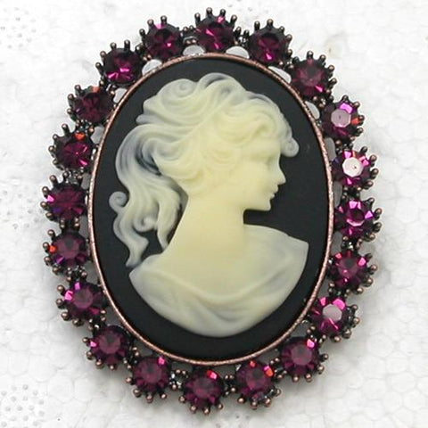 Black & White Cameo Brooch