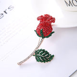 Intense Passion Rose Flower Brooch