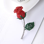 Intense Passion Rose Flower Brooch