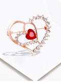 Shining Desire Heart Brooch