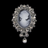Retro Amber Cameo Brooch