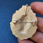 Gold & Black Cameo Brooch