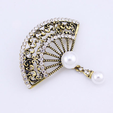 Original Golden Fan Brooch