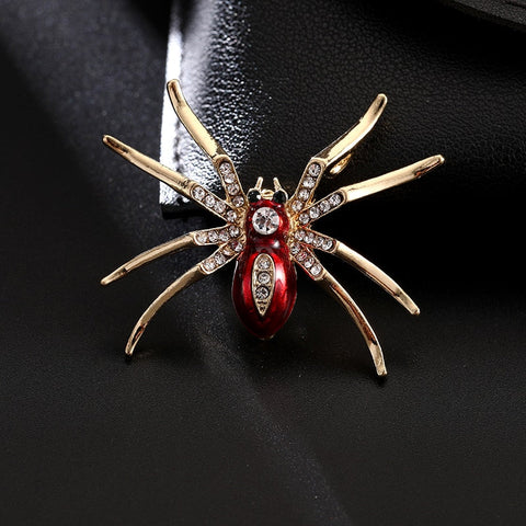 Little Red Star Spider Brooch