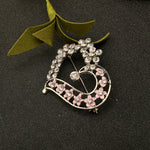 Fading Love Heart Brooch