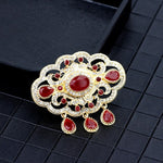 Antique Green & Gold Brooch