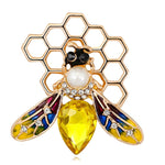 sweet honeycomb bee brooch