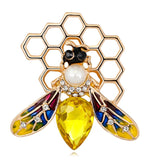 sweet honeycomb bee brooch