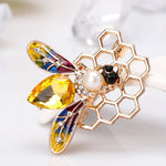 Sweet Honeycomb Bee Brooch