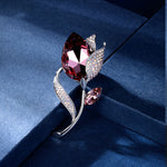 Infinity Rose Flower Brooch