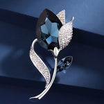 Infinity Rose Flower Brooch