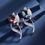 Infinity Rose Flower Brooch