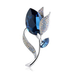 Infinity Rose Flower Brooch