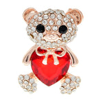 heart brooch with love
