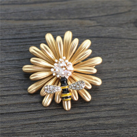 Flower Bee Brooch