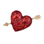 Cupid heart brooch