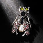 Pearl Flying Beetle Brooch