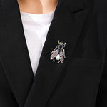 Pearl Flying Beetle Brooch