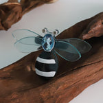 Acrylic & Crystal Bee Brooch