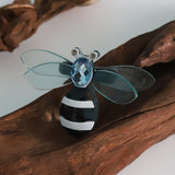Acrylic & Crystal Bee Brooch