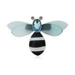 acrylic and crystal bee brooch