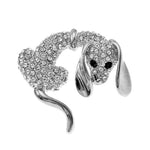 glossy dachshund dog brooch