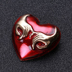 Ying & Yang Heart Brooch