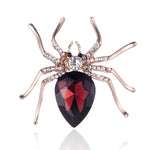 garnet spider brooch