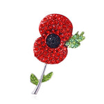 Trendy Red Poppy Flower Brooch
