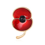 Wide Open Poppy Flower Brooch