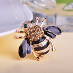 Green-eyed bee brooch
