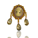 desert pearl cameo brooch