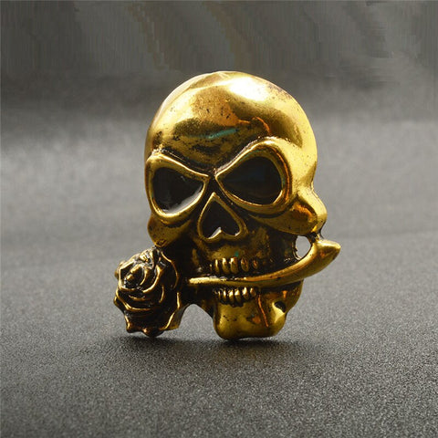 Halloween Golden Skull Brooch