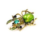Green beetle brooch eternal life