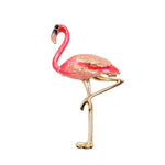 flamingo bird brooch