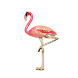 flamingo bird brooch