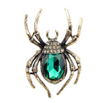 jade crystal spider brooch