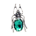 green silver beetle brooch