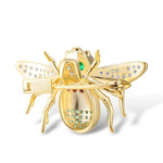Shimmering Silver Bee Brooch