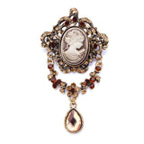 Antique Pearl Cameo Brooch