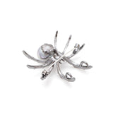 Silver Metal Spider Brooch