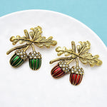 Hazelnut Christmas Brooch