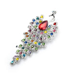 Multicolored Dress Bird Brooch